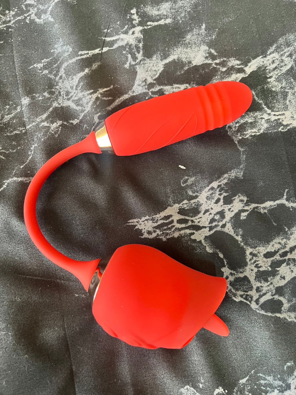 2 in 1 Thrusting Rose Vibrator